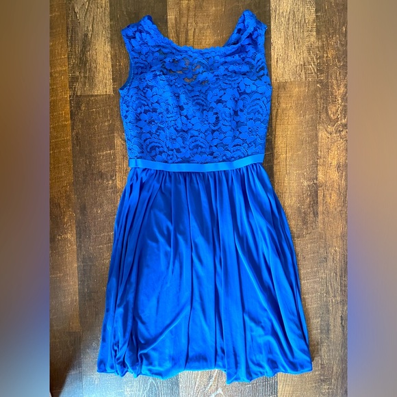 David's Bridal Dresses & Skirts - David’s bridal royal blue lace and chiffon Bridesmaid dress